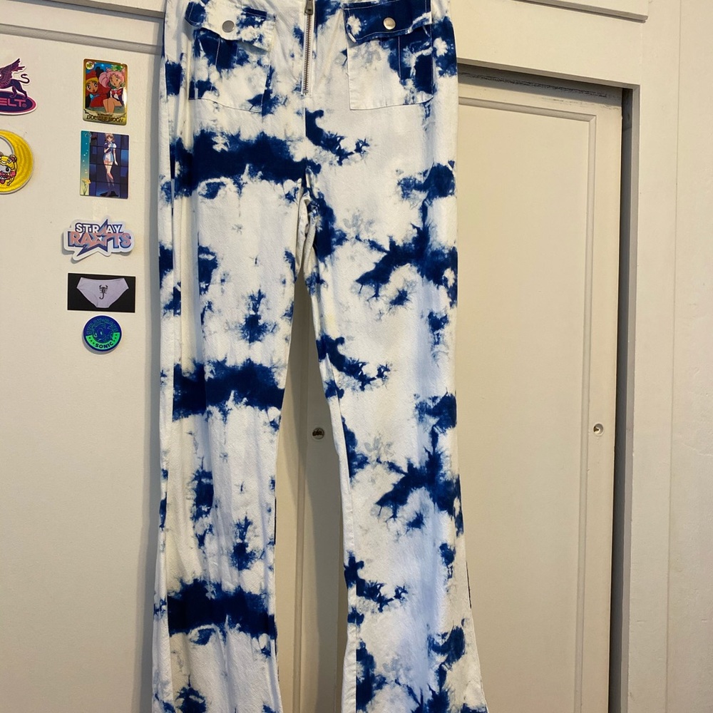 Tie dye ASOS flare pants